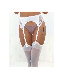 Satin & Lace Garterbelt White