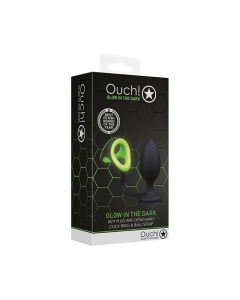 Shots Ouch Butt Plug w/Cock Ring & Ball Strap